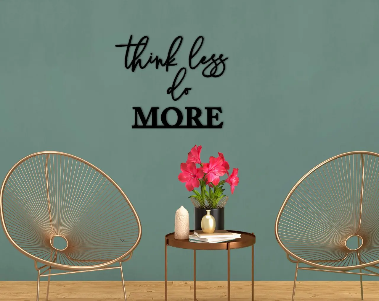 

BK Home Think Less Do More Wood Wall yazıs---