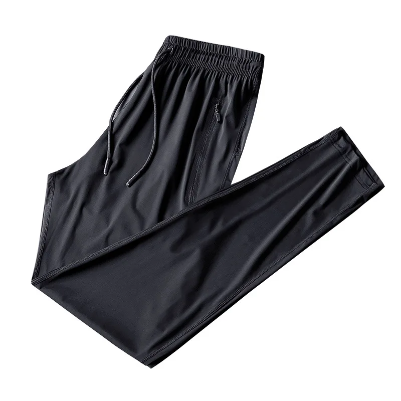 

Thin Men's Ice Silk Pants Air Conditioning Trousers High Quality Beam Mouth Closing Straight Leg Pants Men Plus Size 8XL 9XL
