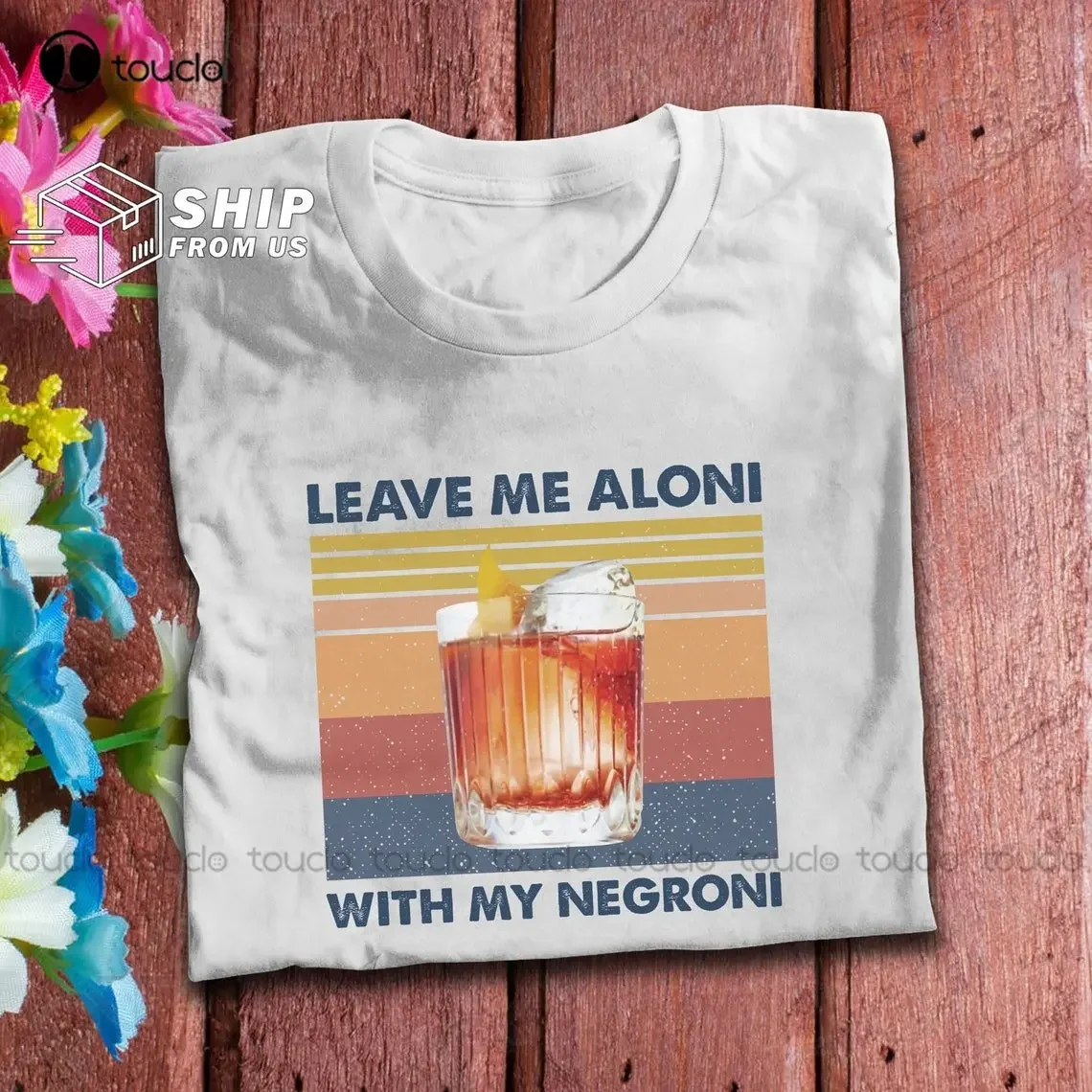Leave Me Aloni With My Negroni Vintage T Shirt Cocktail Tshirts Shirts For Men Funny Art Streetwear Cartoon Tee Xs-5Xl