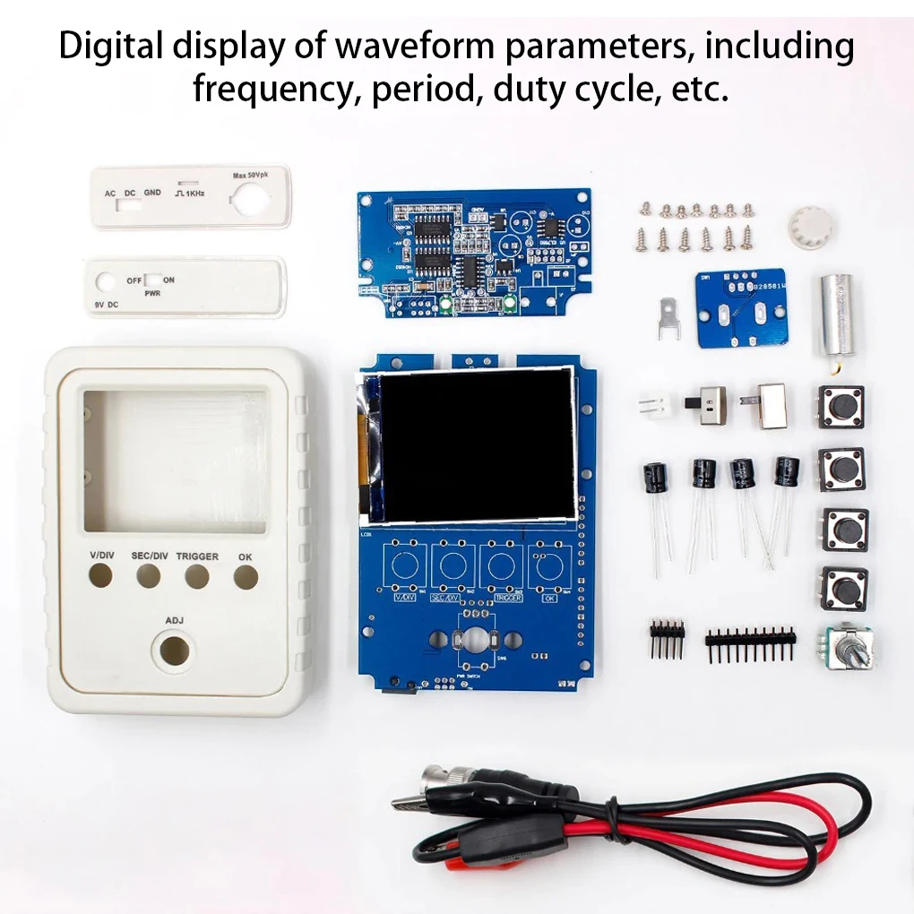 

Professional Colorful Screen Digital Display Oscilloscope with Case Portable 1Msa s 200Khz Signal Generator Measuring Tool