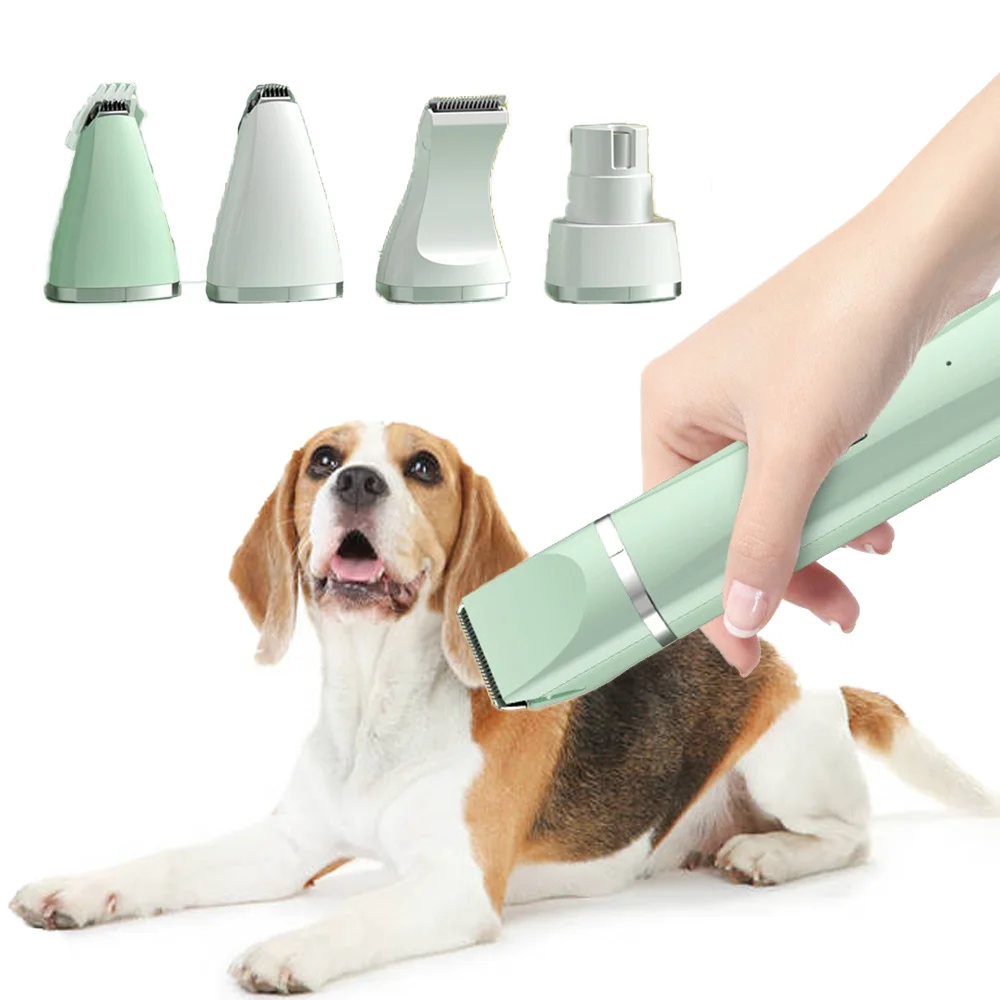 

Dog Clipper Cat Hair Clippers Pet Grooming Haircut nail Trimmer Set 4 in 1 Cordless Rechargeable Professional Pet Grooming Tool