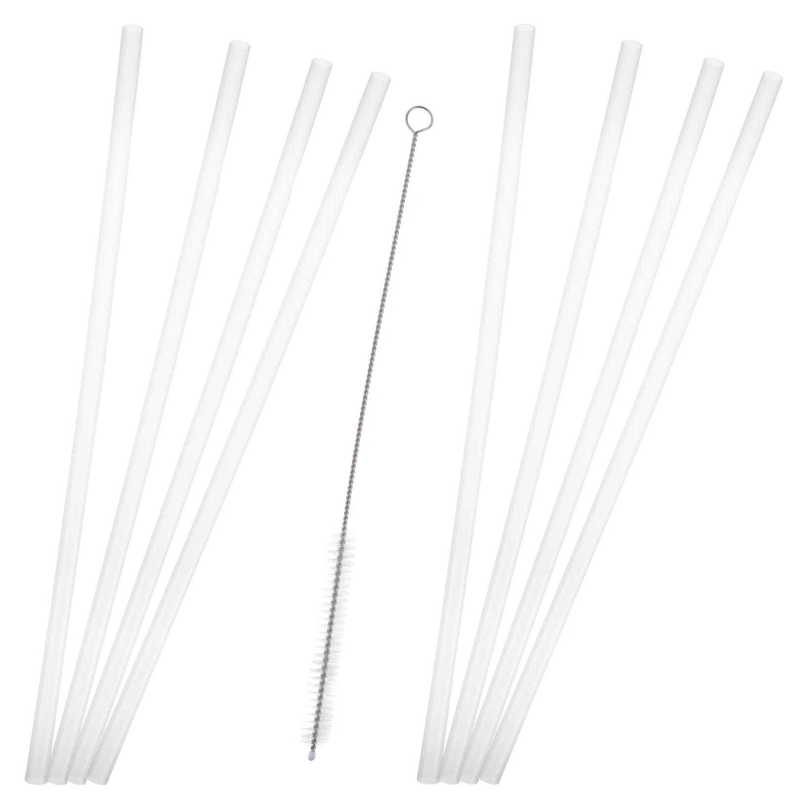 

1 Set of Reusable Straws Curved Straws Beverage Straws Drink Straws with Brush