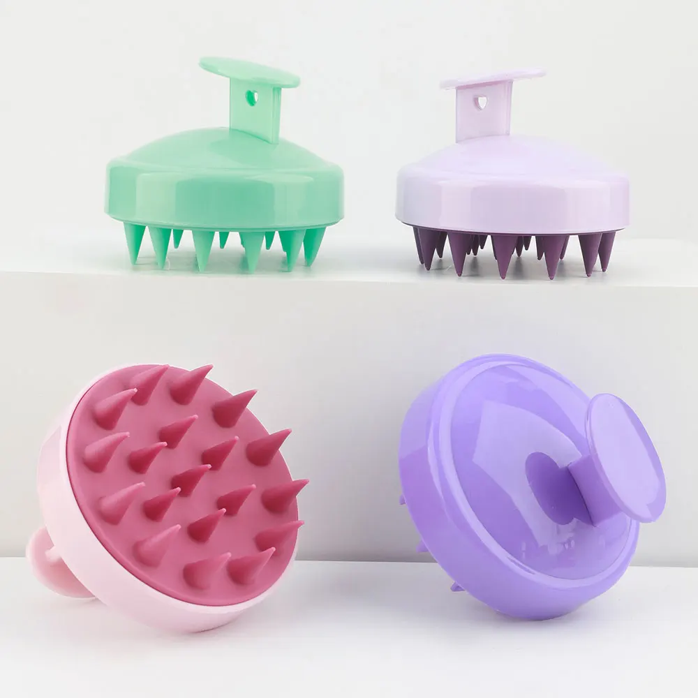 Силиконовый шампунь массажер для волос головы тела кожи массажная щетка