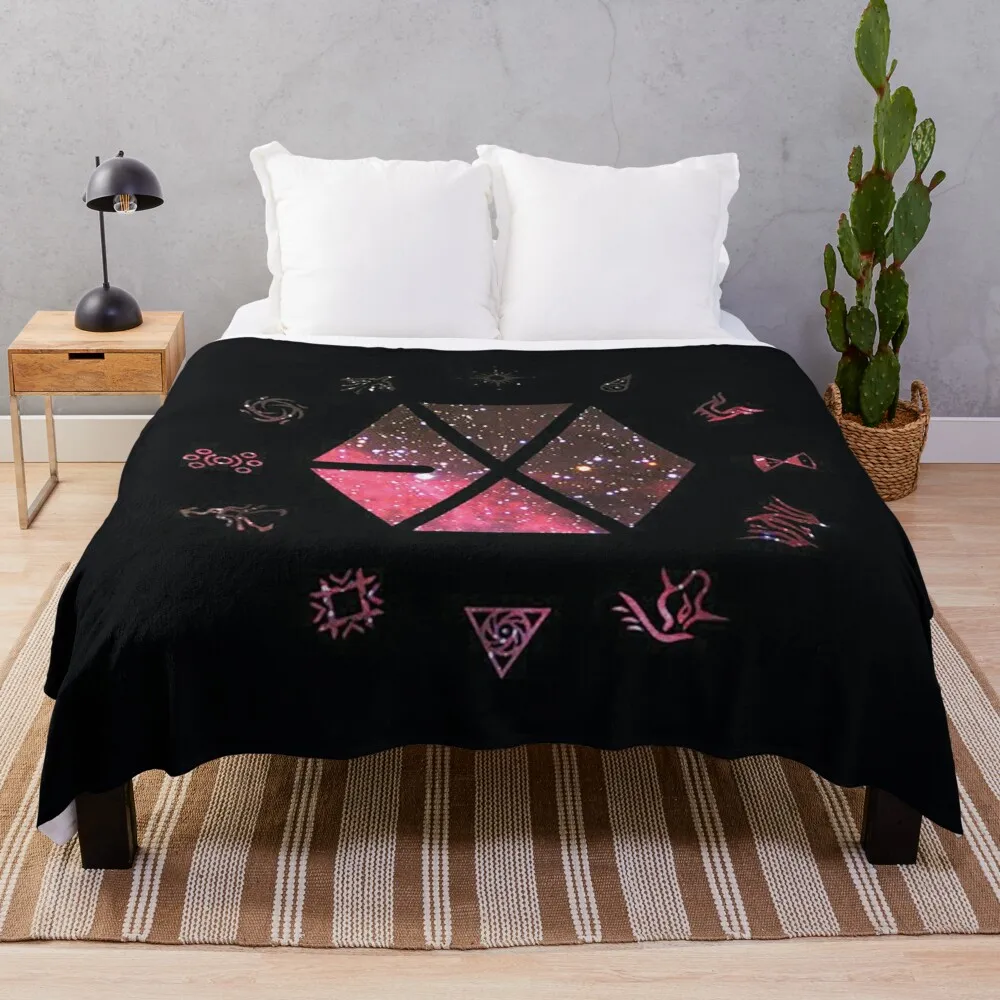 

EXO Throw Blanket Kawaii Blanket Plush Fabric