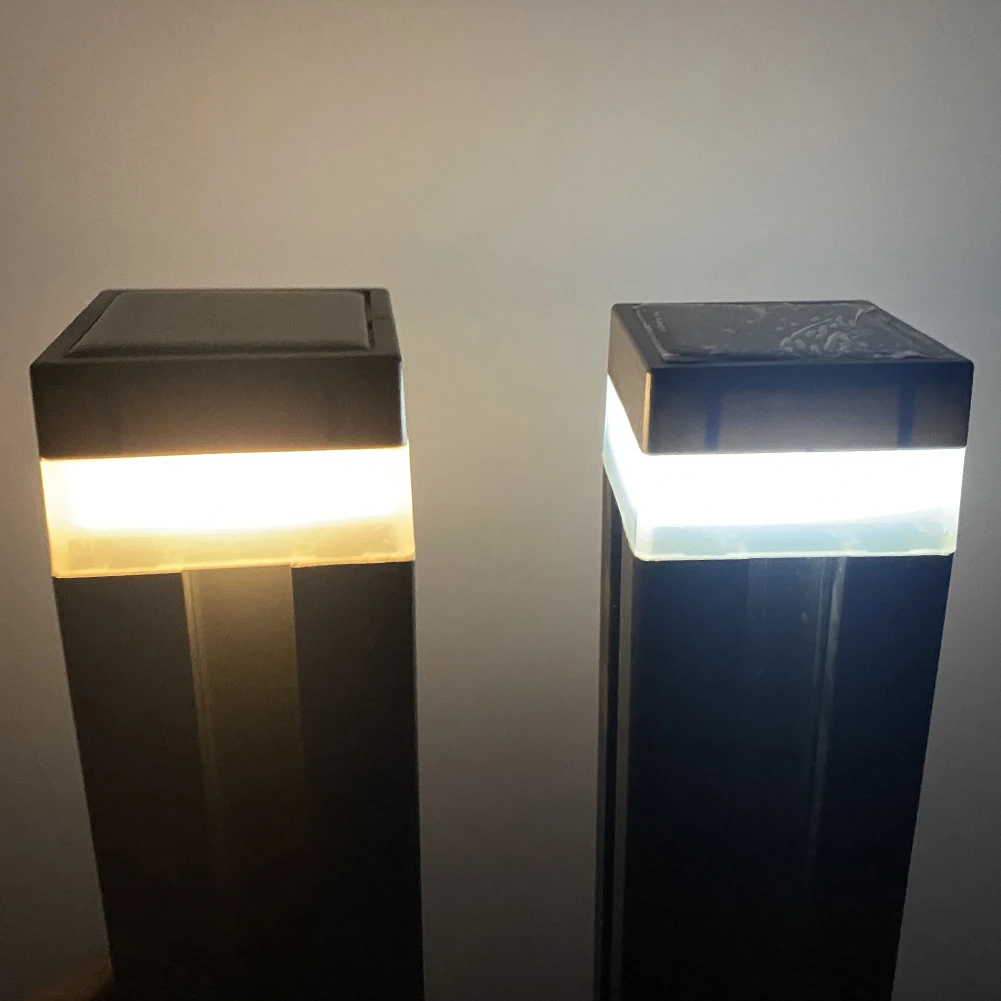 

LED Solar Fence Street Lamp Automatic Glow Waterproof Pillar Light Rechargeable Battery Street Lamp Switch Control for Courtyard