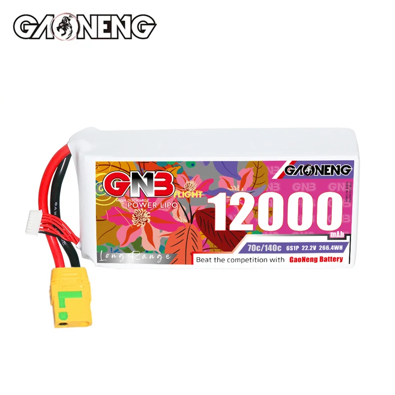 GNB Lipo аккумулятор 6S 12000 мАч 22 2 В 70C/140C с вилкой QS8 XT90S для радиоуправляемого