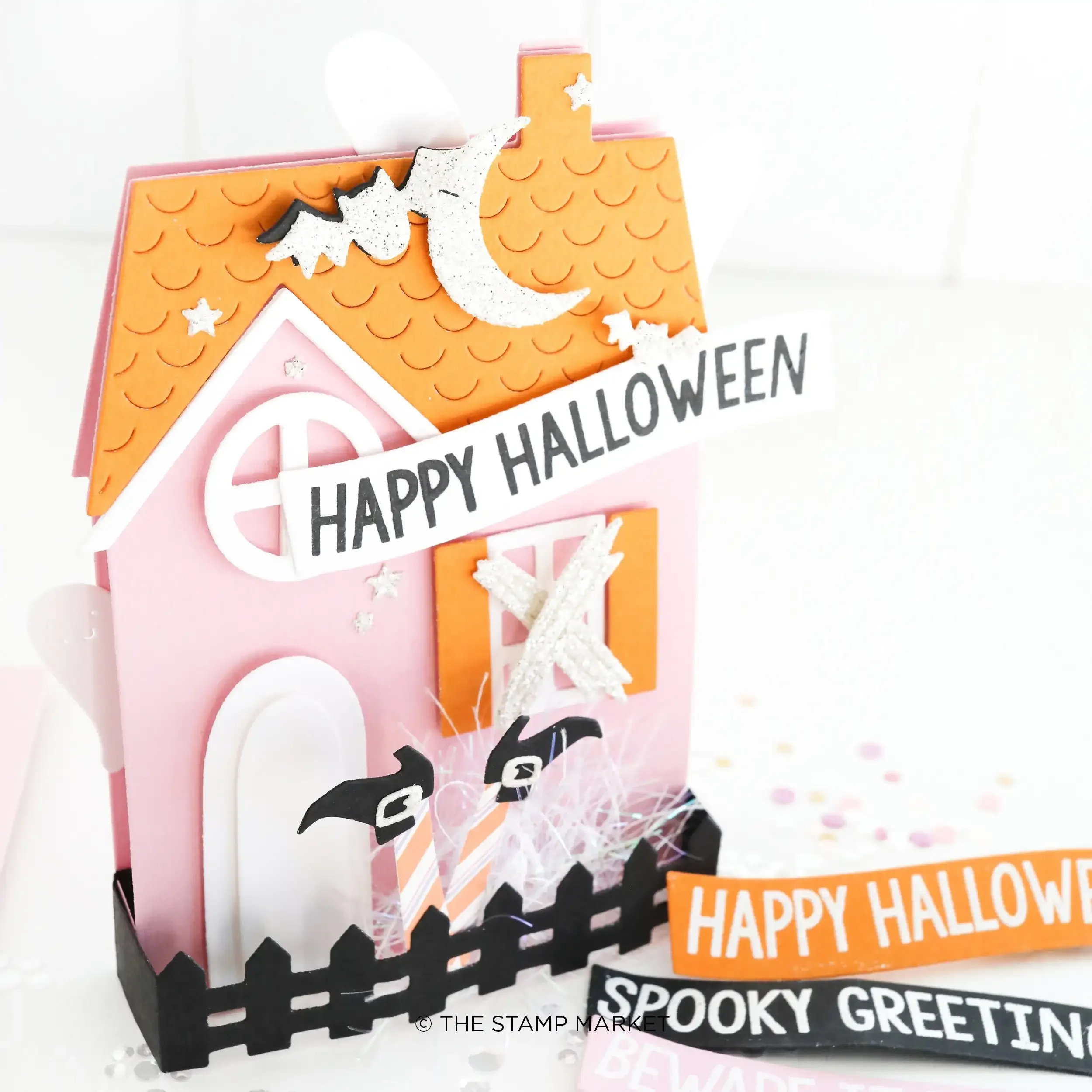 Штамп с поздравлением на Хэллоуин новинка 2024 сентябрь для скрапбукинга бумаги