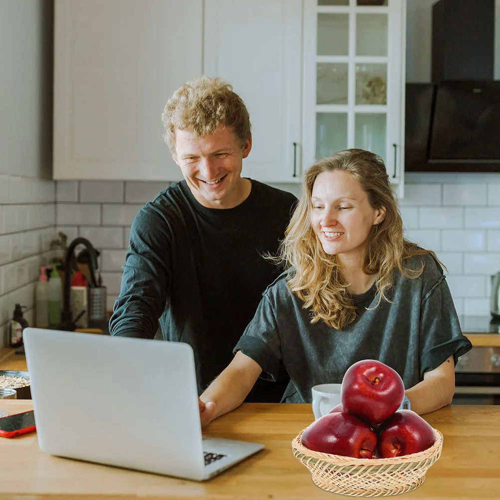 6 шт. имитация красной змеи фруктовая модель поддельные модели с декором яблоки