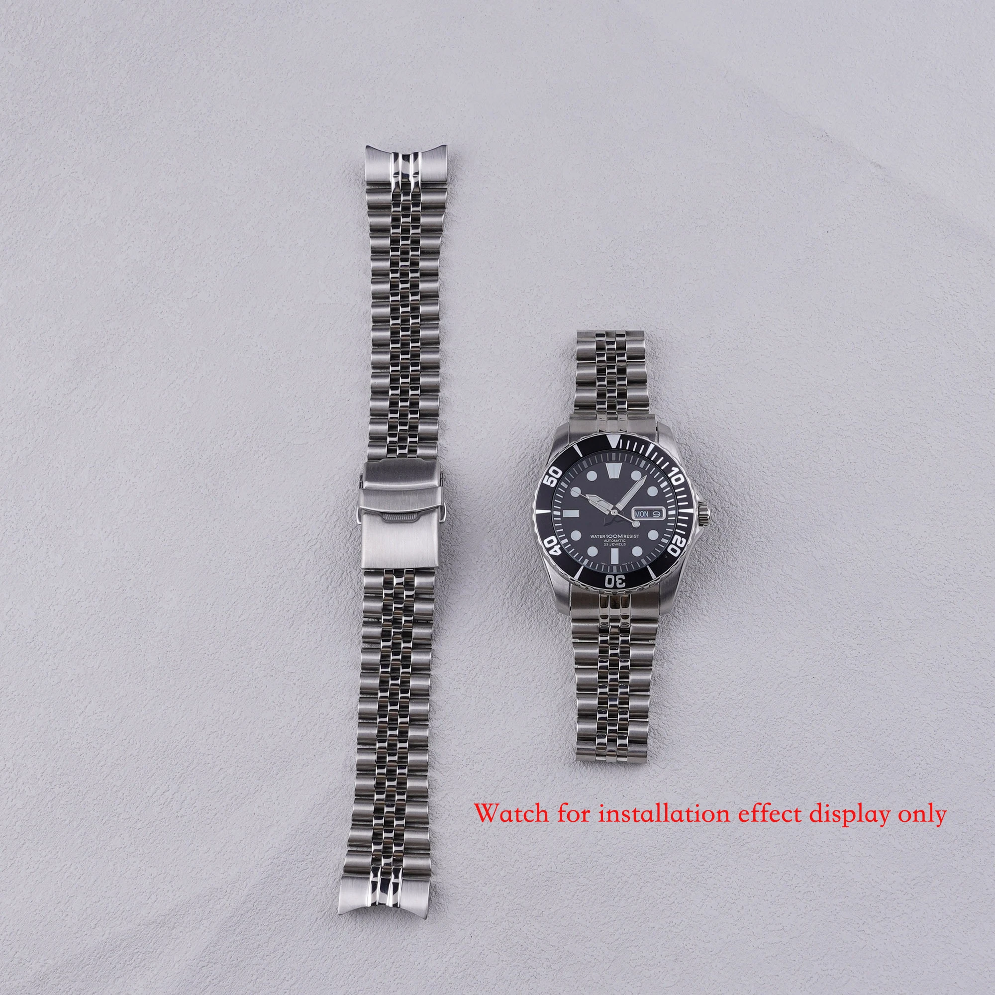 Фото Для Seiko Sea Urchin SNZF13 SNZF15 SNZF17 SNZF19 22 мм твердый изогнутый конец из нержавеющей стали серебряный ремешок для часов браслет от Rolamy №1