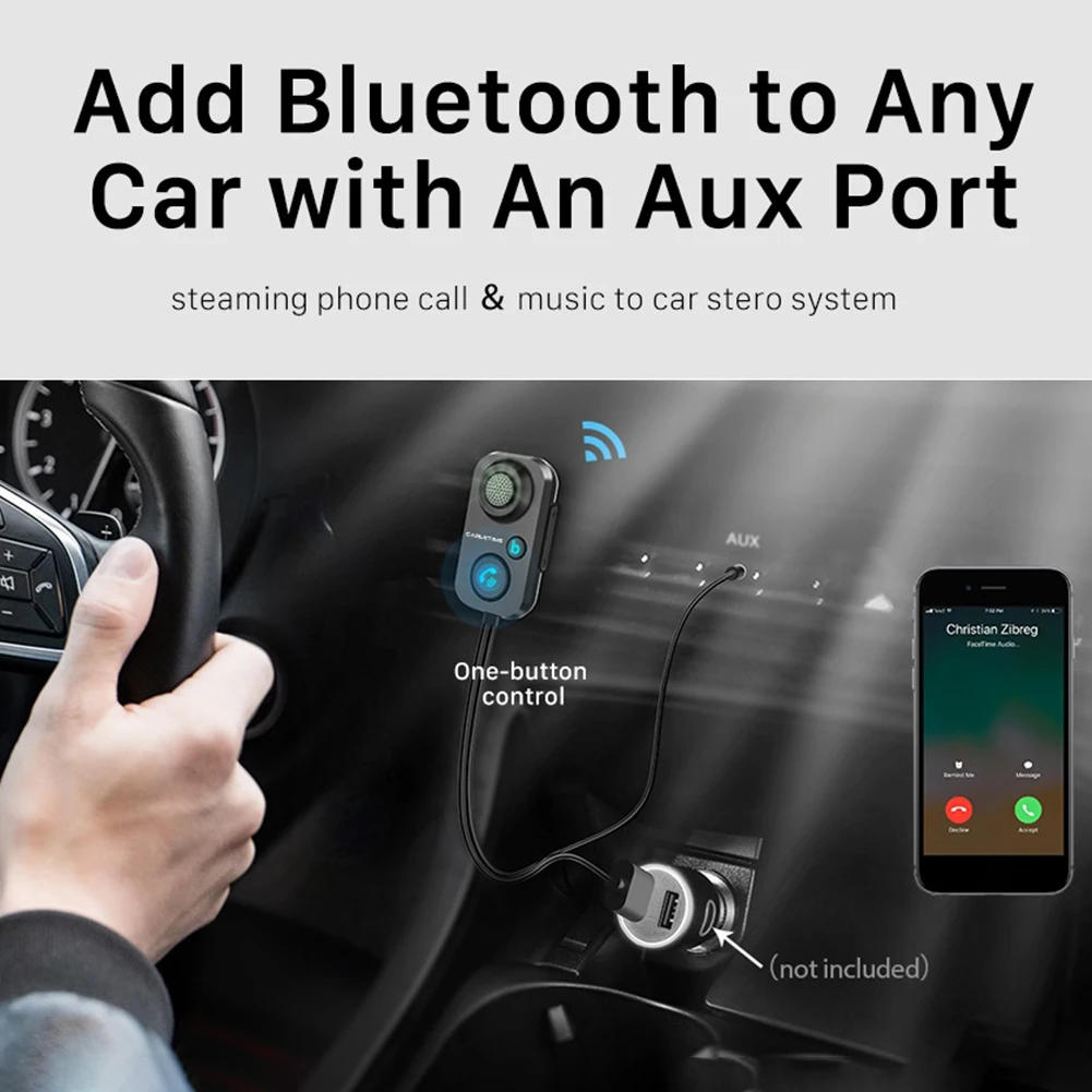 Беспроводной автомобильный адаптер Bluetooth-совместимый USB AUX BT передатчик аудио 3 5
