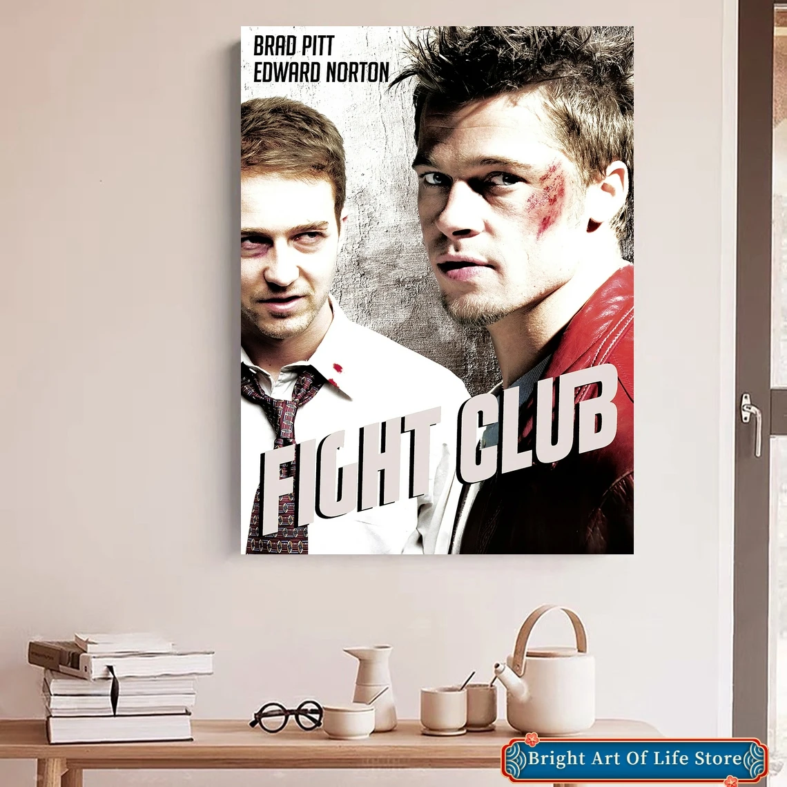 

Fight Club (1999) Movie Poster Art Cover Star Photo Print Apartment Home Decor Wall Painting (No Frame)
