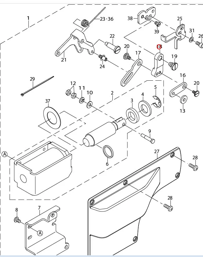 JUKI DDL-9000B соленоид коленного подъемника в сборе для AK-141 высококачественные детали