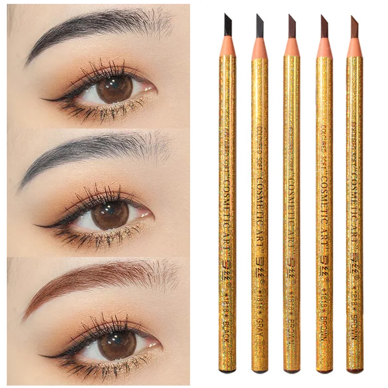 

New Arrive Waterproof Long-Lasting Eyebrow Pencil Brow Tint Eyeliner Pen Eye Makeup Easy Wear Women Beauty Natural Black