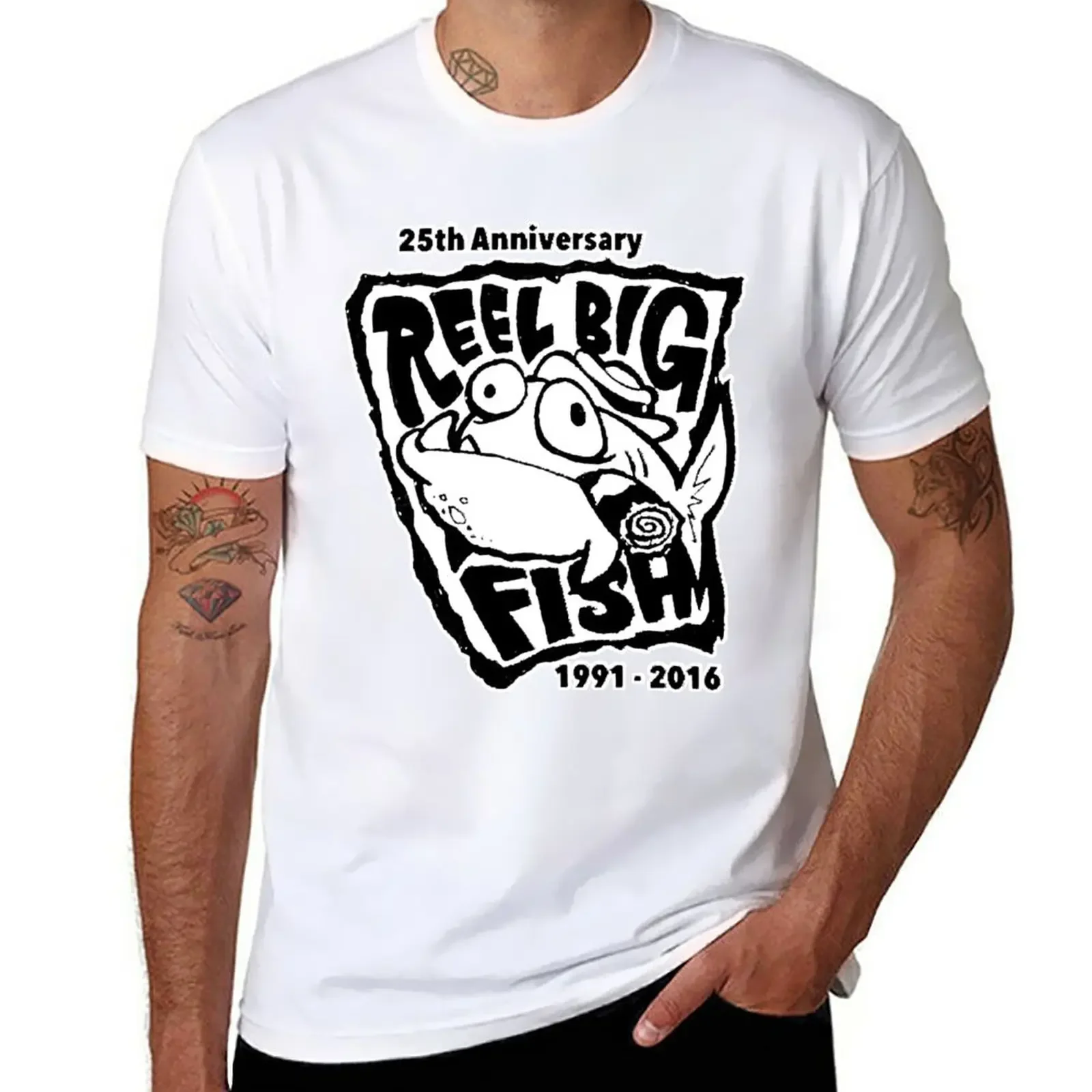 REEL BIG FISH 25TH ANNIVERSARY 1991-2016 T-Shirt animal prinfor boys cute clothes anime oversizeds mens t shirts casual stylish