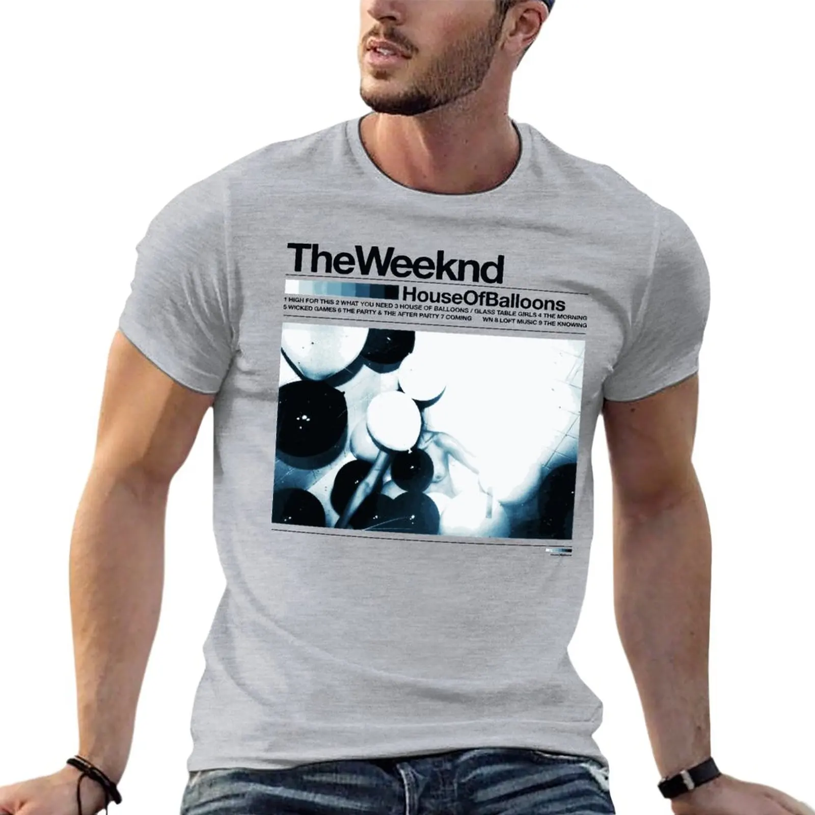 

The Weeknd House Of Balloons Uncensored Oversize T Shirt For Men Clothes 100% Cotton Streetwear Plus Size Top Tee