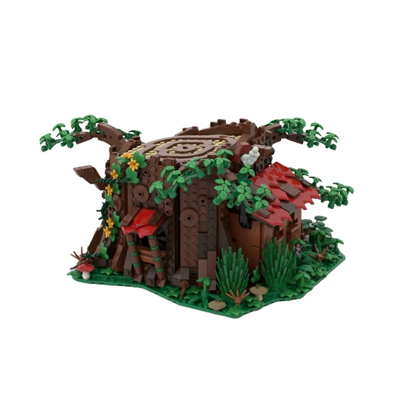 

MOC 98101 волшебный домик на дереве, строительные блоки, модель леса, Цветочная История, хижина архитектурные кубики, игрушки для детей, лучший п...