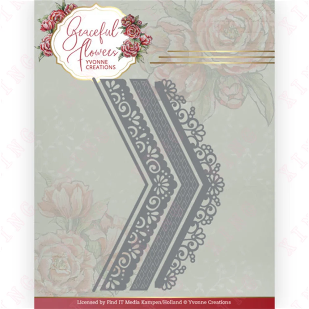

2022 New Metal Cutting Die Diy Scrapbook Decoration Craft Blade Punch Template Handmade Embossing Reusable Graceful Borders Mold