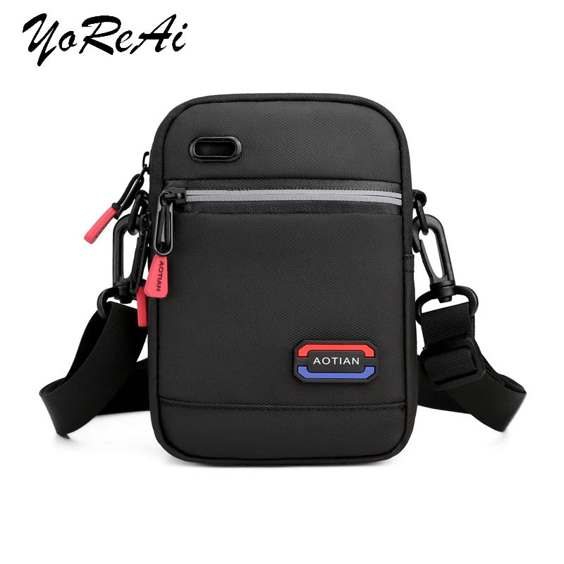 YoReAi Neue männer Umhängetasche Einfache Leichte Kleine Reisetaschen Messenger Paket Reine Farbe Mini Wasserdichte Schulter Tasche