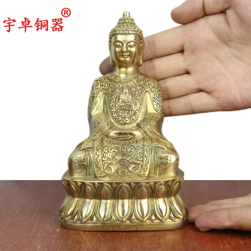 

Yuzhuo Bronze Ware Pure Copper Buddha Brass Buddha Buddha Copper Buddha Statue Small Buddha Statue Crafts Ornaments