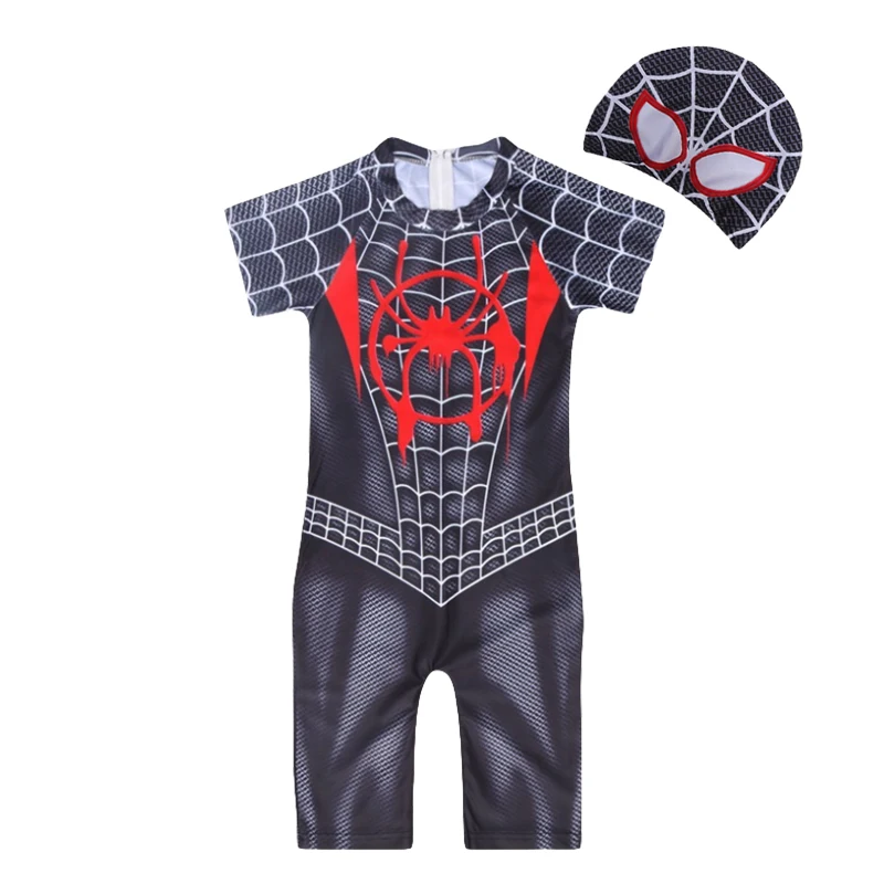 Цельный купальник для мальчиков-героев пляжный костюм Человека-паука косплея
