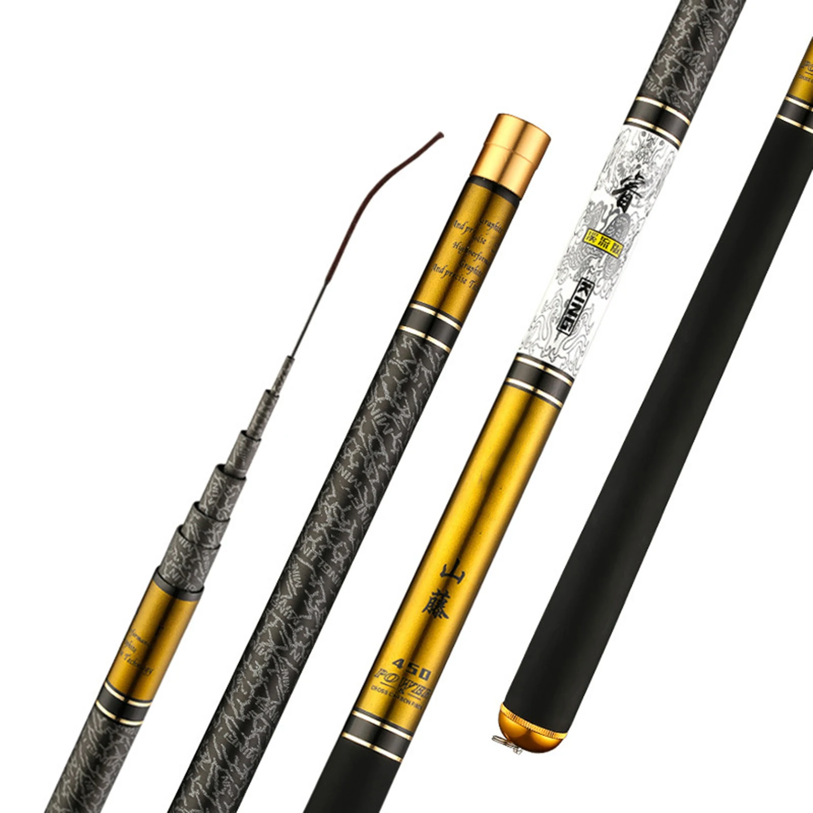 Enlarge Telescopic Fishing Pole Japanese High Carbon Fishing Rod 3.6/4.5/5.4/6.3/7.2m Short Handheld 28 Tonality Travel Sea Pole