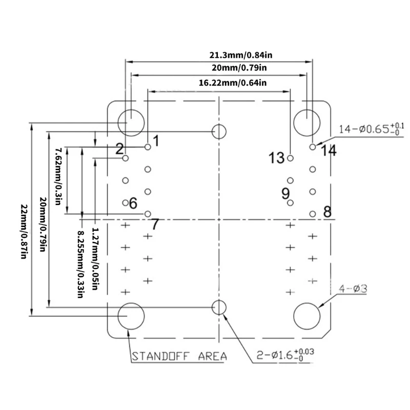 SOP14(28) Тестовая розетка OTS14 1 27 мм для профессионального анализа печатных плат