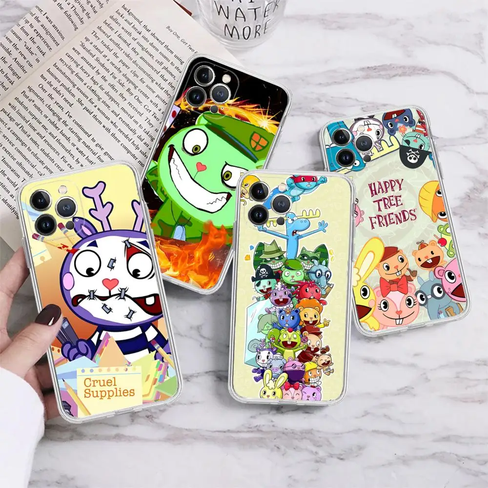 

Happy Tree Friends Phone Case For IPhone 15 14 13 12 Mini 11 Pro XS Max X XR SE 6 7 8 Plus Soft Silicone Cover