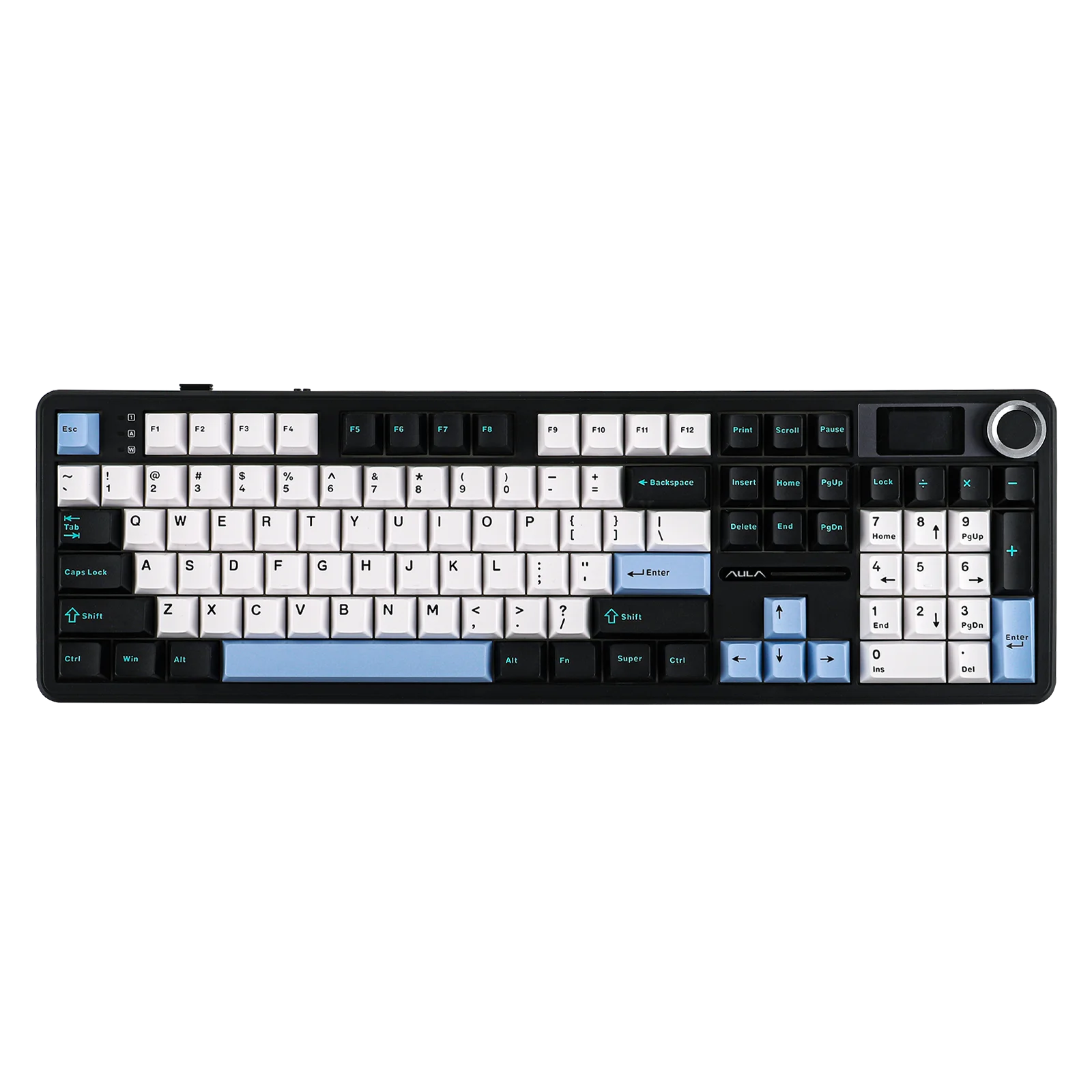 Фото EPOMAKER X AULA F108 PRO Полноразмерная 100% раскладка ANSI с возможностью горячей замены, проводная/2,4 ГГц/Bluetooth, беспроводная механическая клавиатура с RGB-подсветкой №1