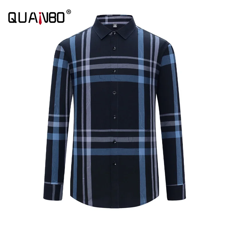 

Men's Striped Dress Shirts 2022 New Arrivals Spring Men Smart Casual Classic Solid Color Collared Shirt Brand Clothing