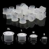 100pcs smlxl disposable microblading plastic tattoo ink cups accessories clear holder container caps