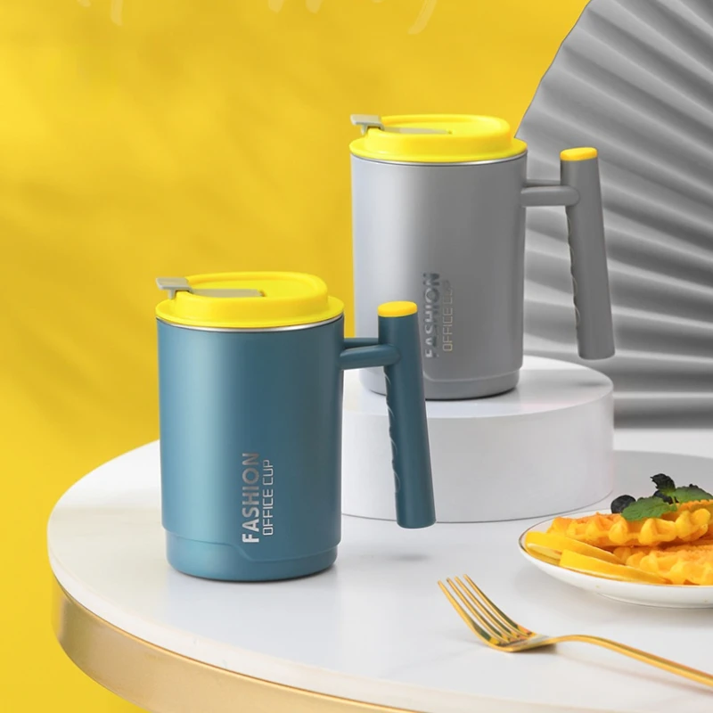 

450ml New Stainless Steel Heat-preservation Double-layer Thickened Anti-scalding Mug Gift Office Portable Coffee Cup