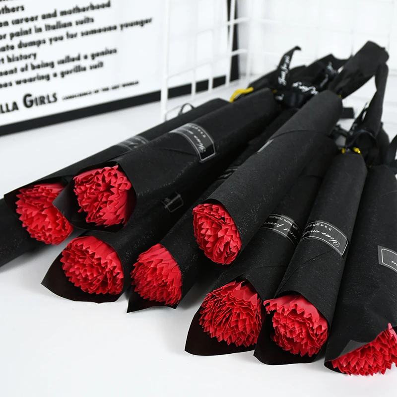 

5/10 Branch Beautiful Carnation Soap Flower Artificial Hydrangea Roses Bouquet For Home Decor Wedding Birthday Mother's Day Gift