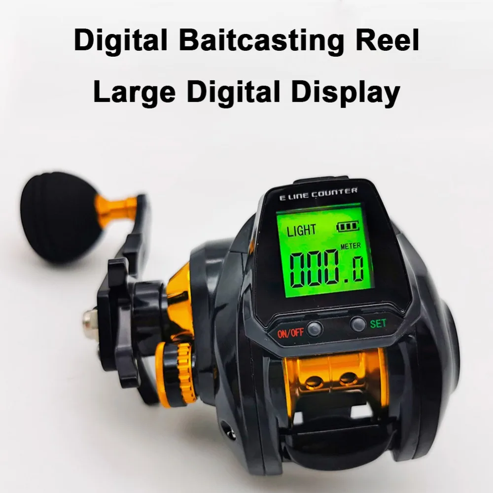 

Hook Reminder Digital Fishing Baitcasting Reel Line Counter 6.3:1 Digital Electric Counting Fishing Reel Rechargeable Counting