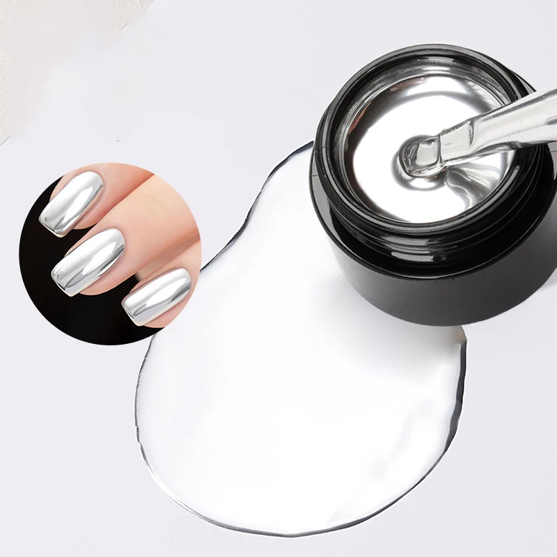 

Net 8g Super bright Metallic Painting Gel Polish For Nail Art Soak Off Gel High Gloss Nail Polish Gold Silver UV Nail Varnish GY