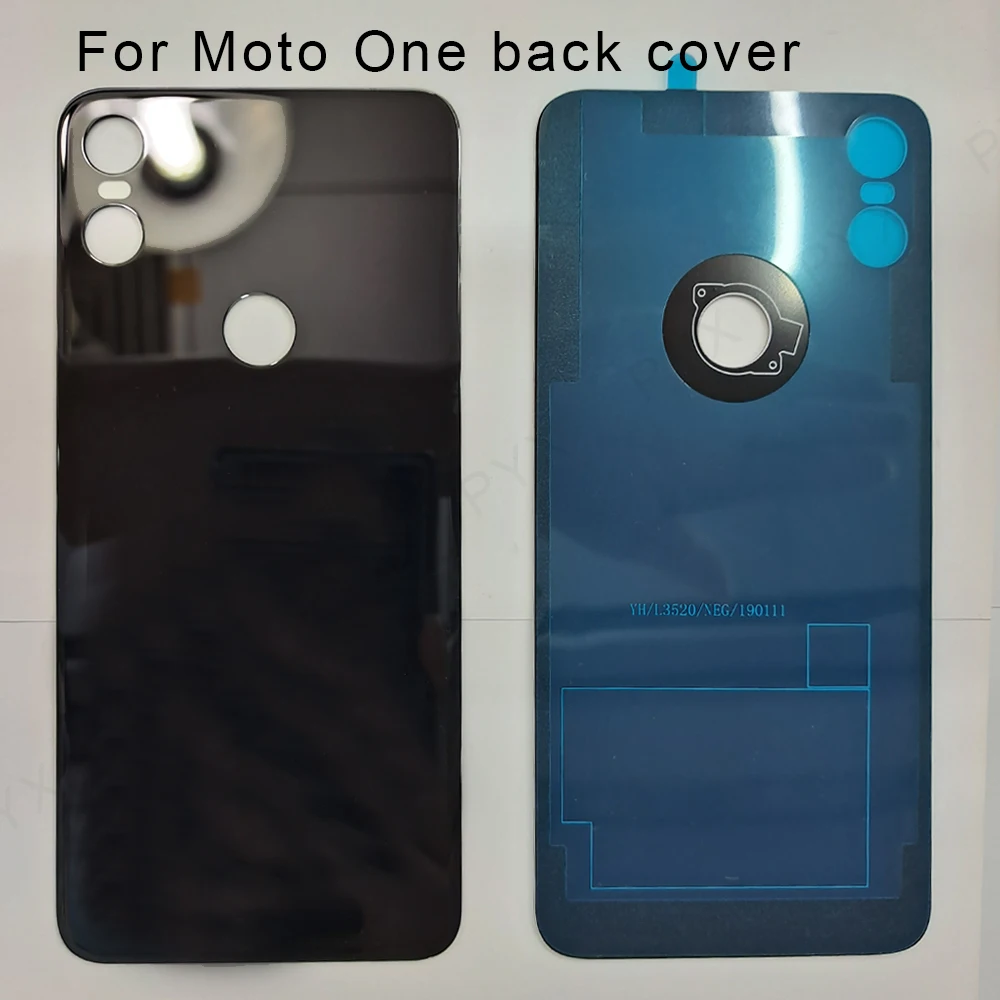 Крышка батарейного отсека для Motorola Moto One Задняя стеклянная крышка + клейкая