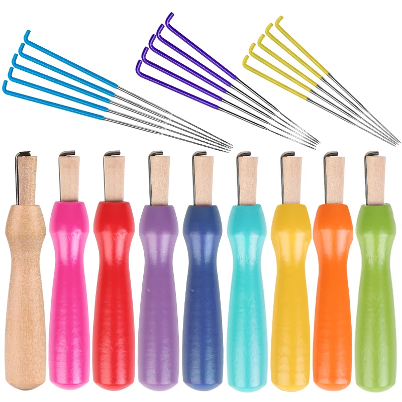 

IMZAY Colorful Wool Felt Tools Set 3 Sizes Wool Felting Needles With Plastic Needle Bottle And Finger Protectors DIY Tools Kit