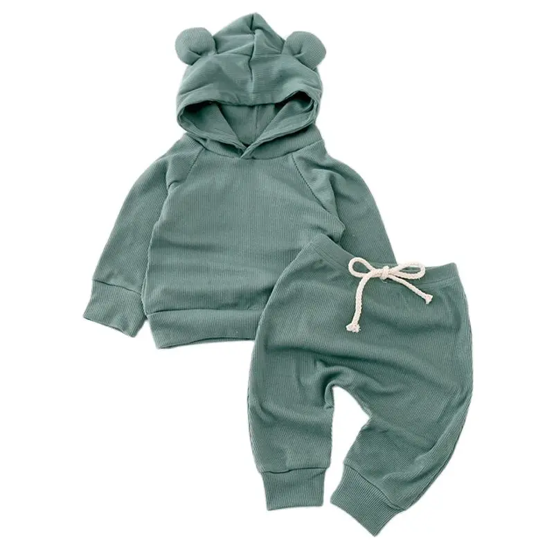 Новинка весна-осень 2022 Одежда для маленьких девочек с капюшоном + штаны наряды