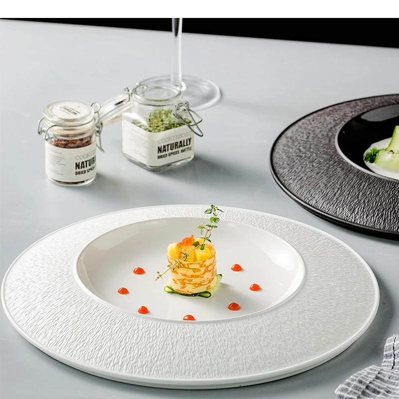 Керамическая обеденная тарелка для пасты стейка суши соломенная шляпа тарелки