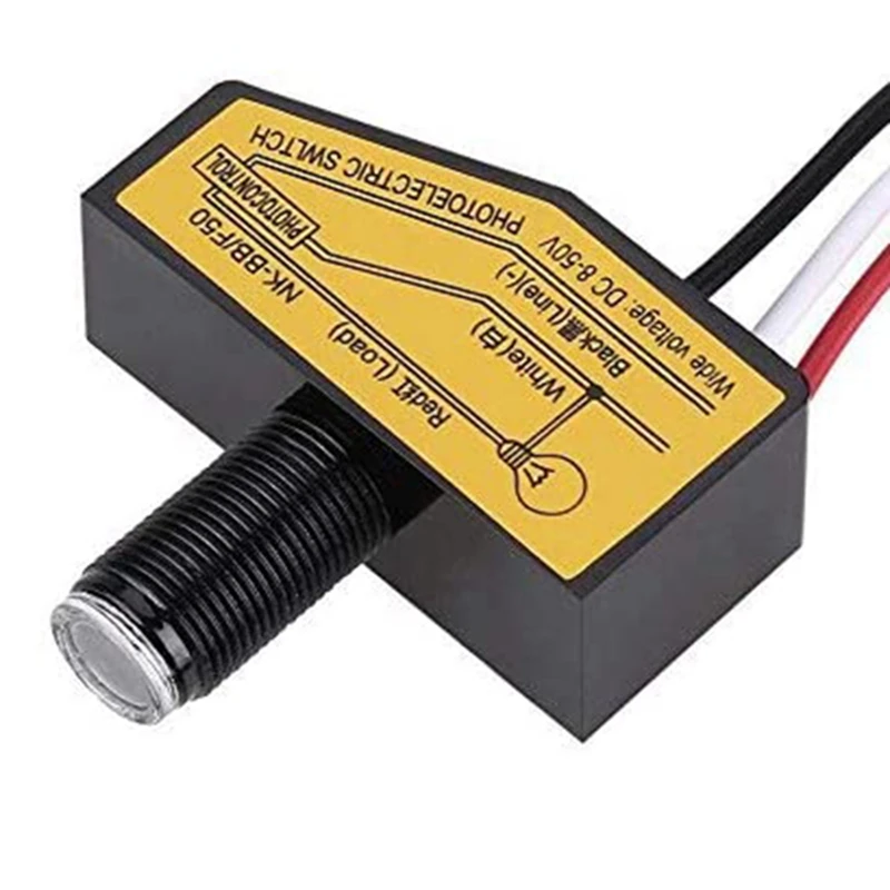 

Photocell Switch NK-BB/F50 DC 8-50V Dusk To Dawn Sensor Photoelectric Switch Light Photocell Sensor Lighting Switch