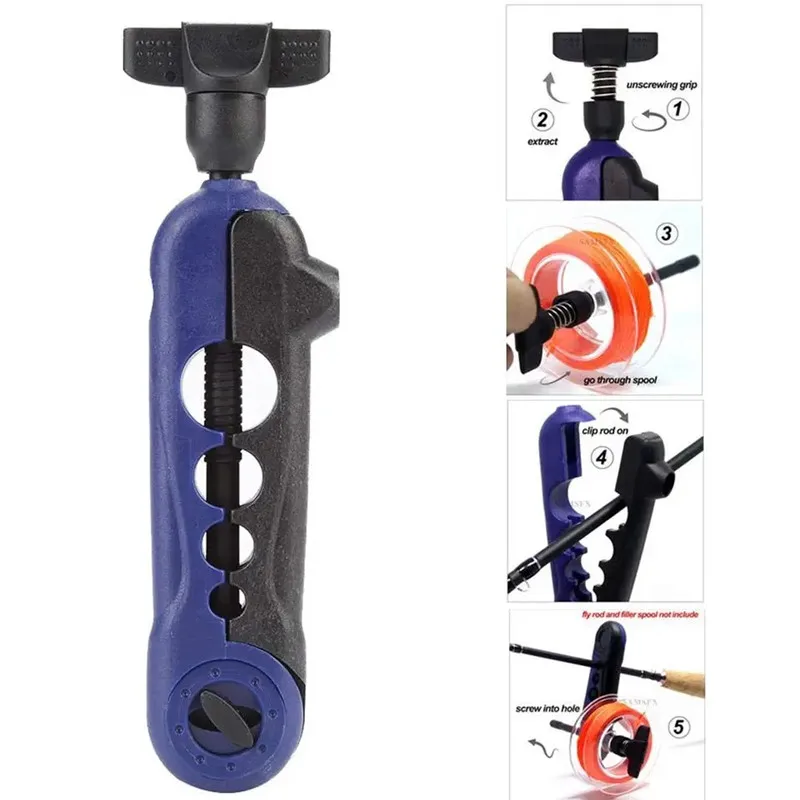 

Mini Fishing Line Spooler Portable Fishing Line Winder Reel Spooler Machine with Release Spring Adjustable Spooling Accessories