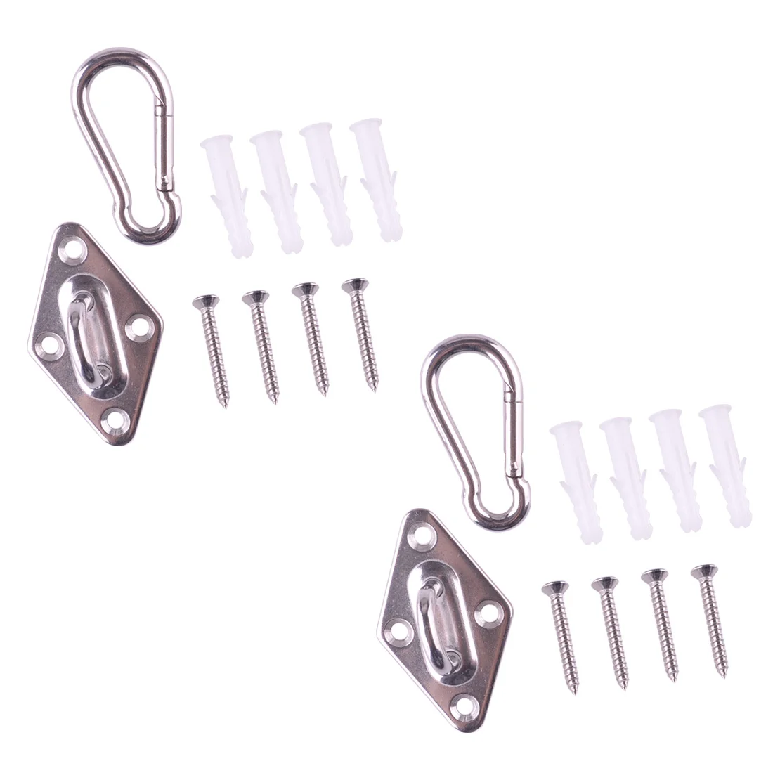 

2 Sets Hammock Swing Chair Swivel Hanging Hook Mount Hardware Kits Stainless Steel