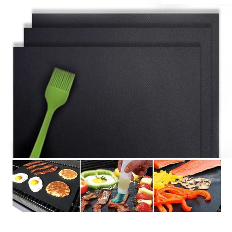 

Non-stick BBQ Grill Mat 40*33cm Baking Mat BBQ Tools Cooking Grilling Sheet Heat Resistance Easily Cleaned Kitchen Tools