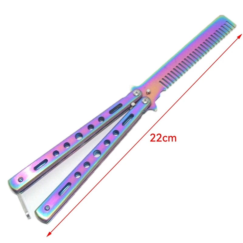 Расческа для тренировки укладки волос, складная, с имитацией бабочки, для бороды и усов.