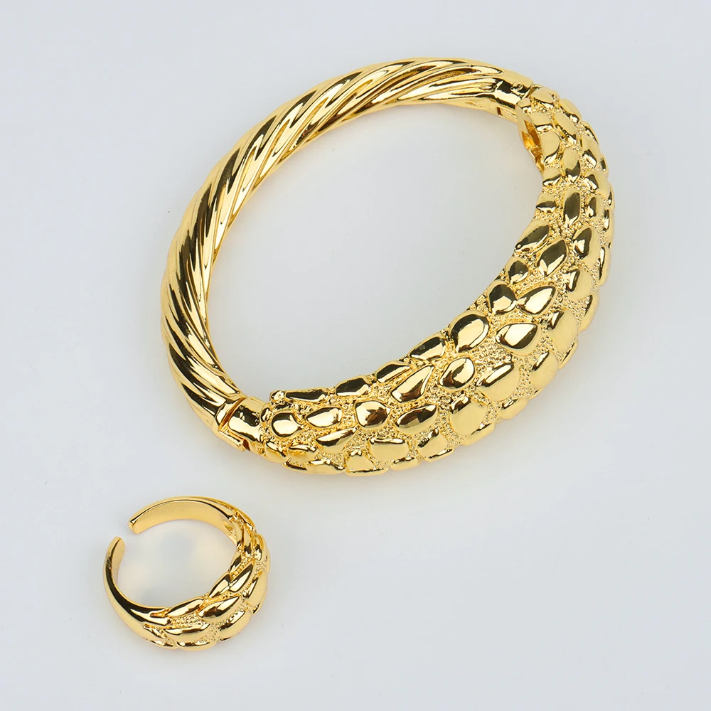 

African Bangles New Fashion Classic Bracelet Brazilian Copper Jewelry For Women Lady Party Wedding Gift