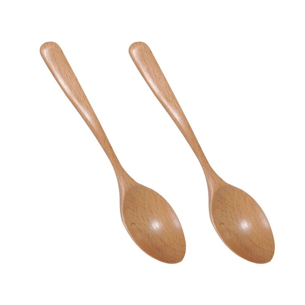 

Spoon Wooden Spoons Eating Wood Scoop Coffee Serving Stirring Salt Bath Teaspoon Mixing Pudding Gadget Kitchen Rice Cream Ice