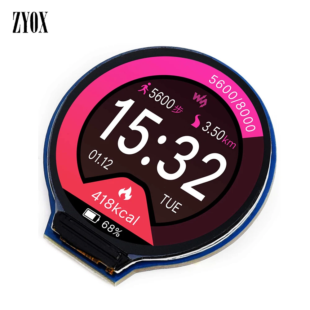 1.28Inch 240X240 Round LCD Display Screen Module SPI Interface 65K RGB Colors For Arduino STM32 / Raspberry Pi RPI 3B Plus 4B |