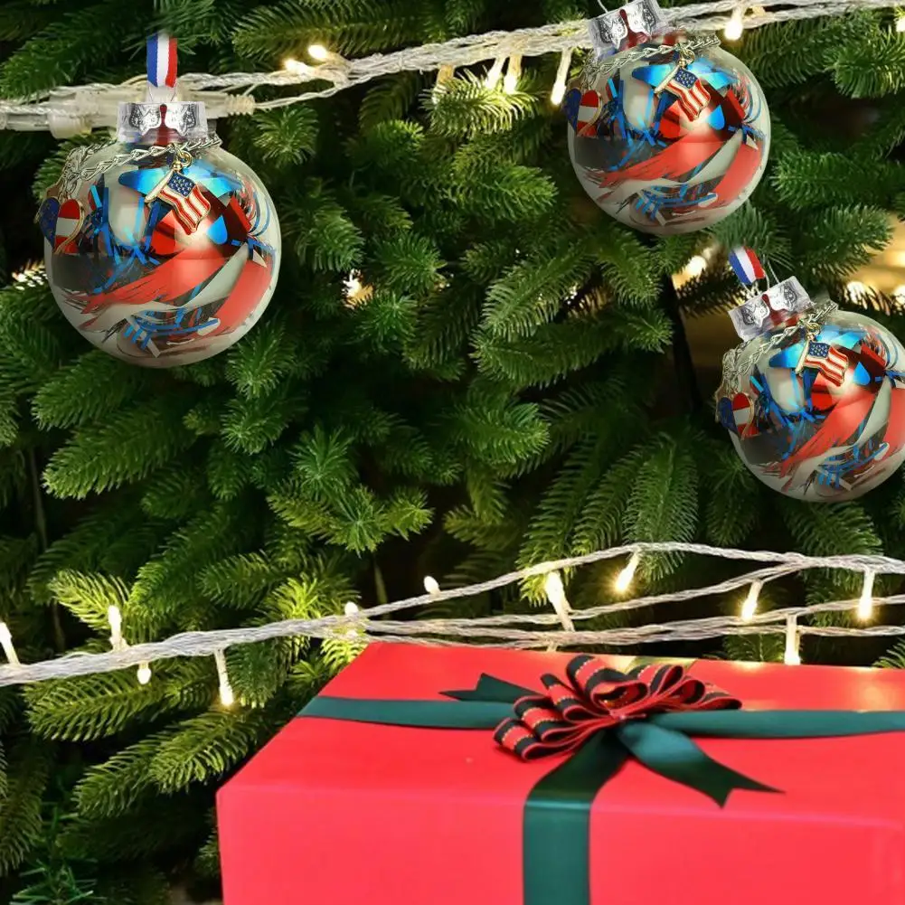 

Chic Suspension Loop Design Lightweight Decorative Patriotic American Day Bauble Christmas Bauble Christmas Ornament