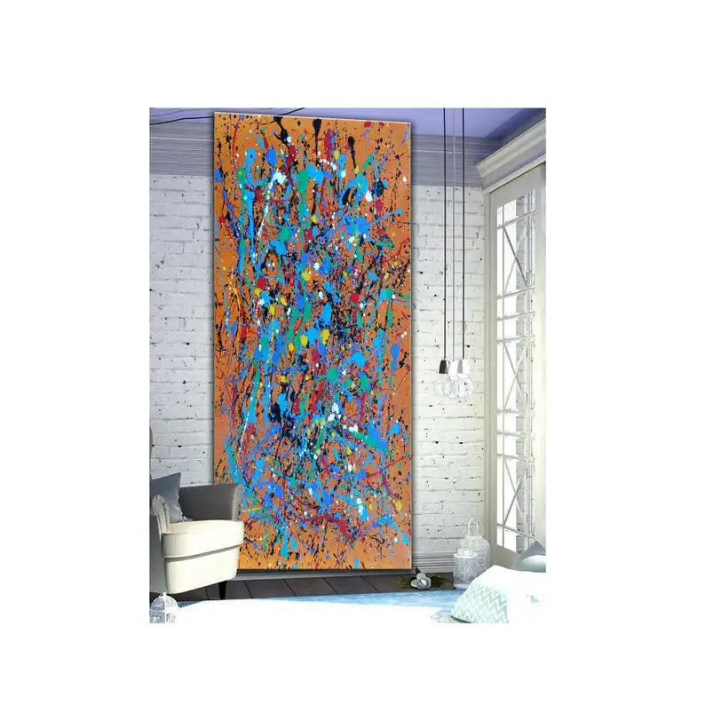 

oil painting original abstract big painting wall painting for living room acrylic painting panoramic original abstract painting
