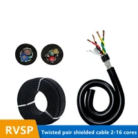 100M 26AWG 24AWG 2 core 4 core 6 core 8 core1 meter 485 communication signal wire RVSP pure copper twisted pair shielded wire