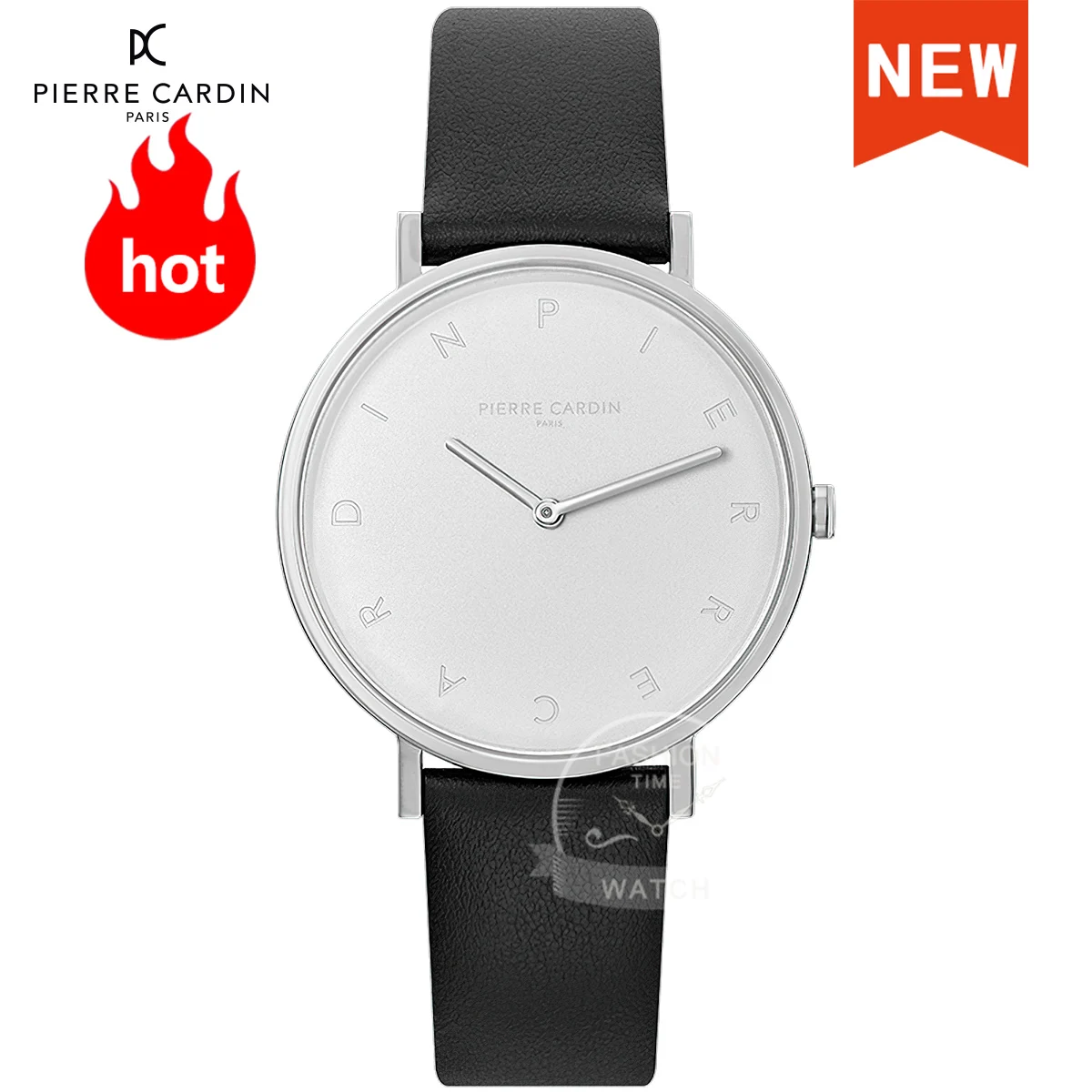 French brand Pierre Cardin watch for men belt steel belts simple large dial men's watch Clearance Prices